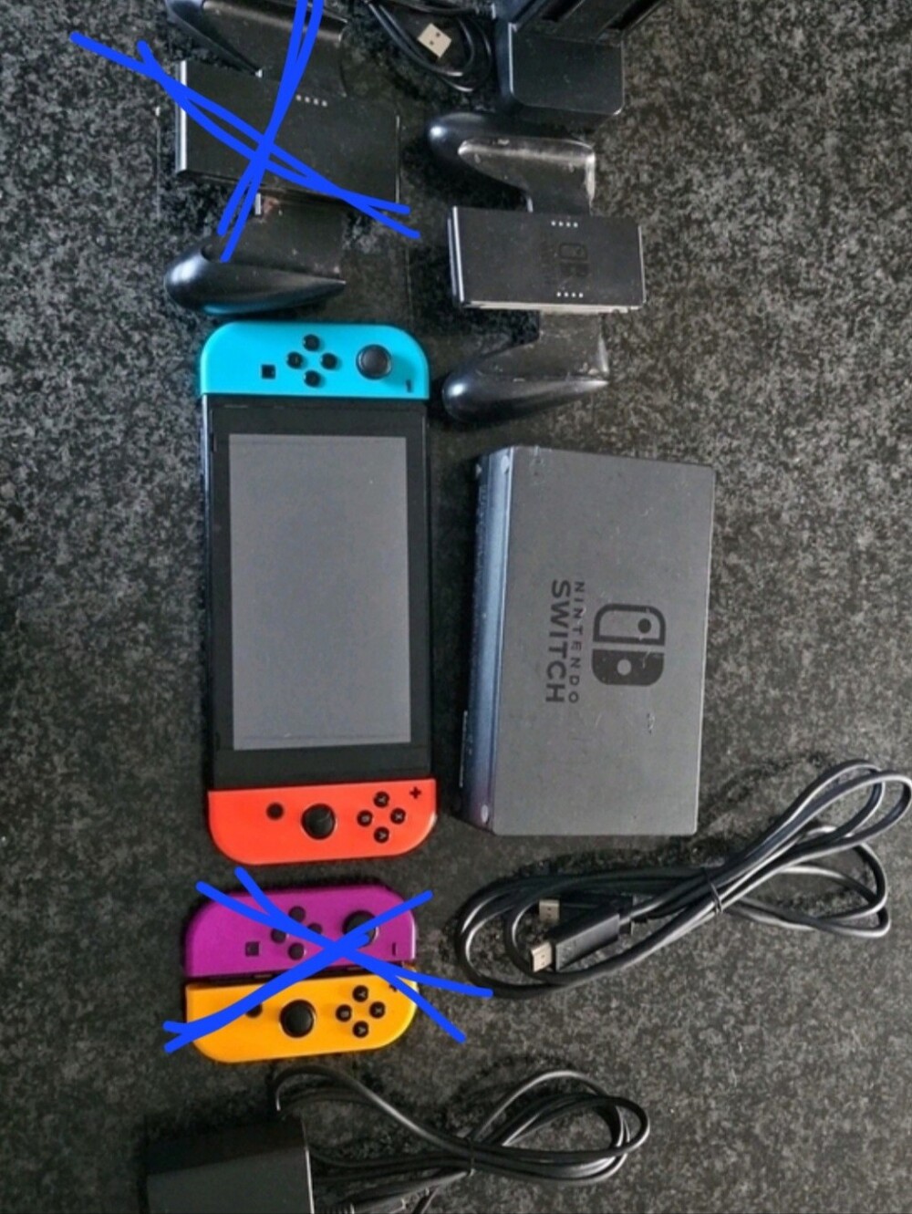 Nintendo Switch Console with Neon & Custom Joy-Con Colors